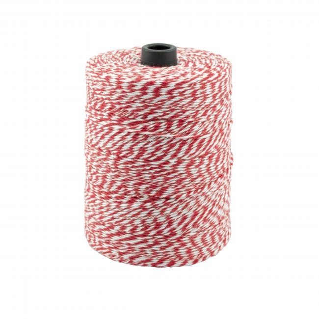 Barbante 1 KG Vermelho e Branco grosso